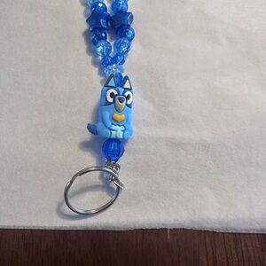 Bluey Beaded Keychain Lanyard
